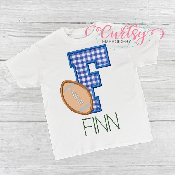 F Football Applique Picture 1 F Football Applique Picture 1