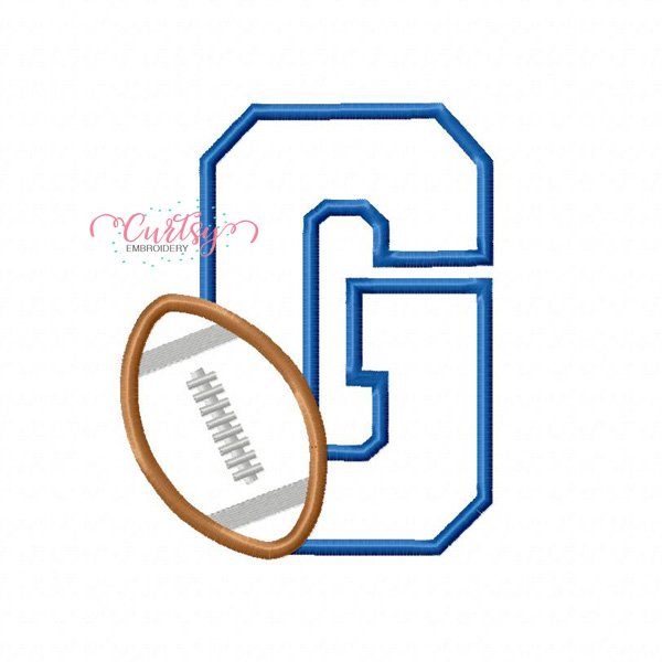 G Football Applique Design