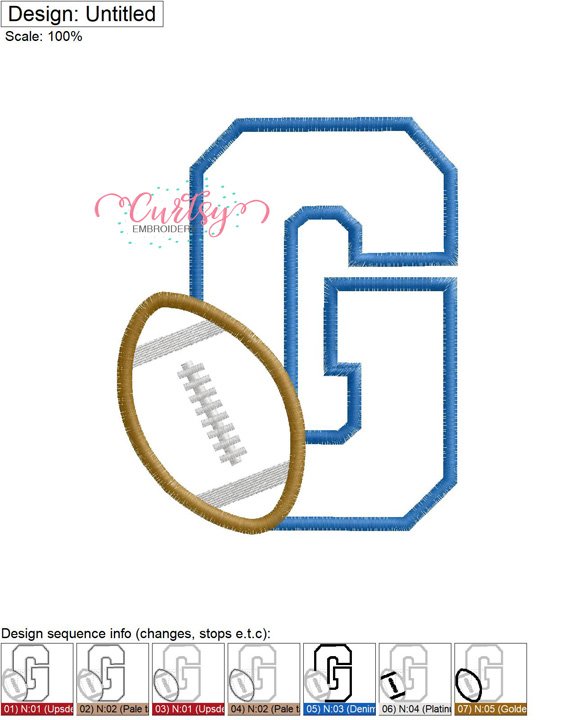 G Football Applique MAP