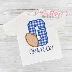 G Football Applique Design