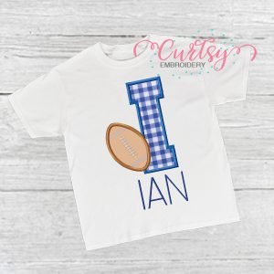 I Football Applique Design