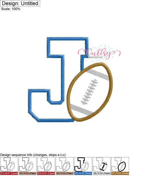 J Football Applique MAP