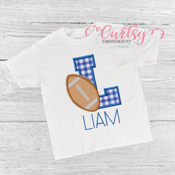 L Football Applique Design Picture 1 L Football Applique Design Picture 1