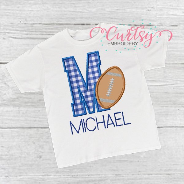 M Football Applique Design Picture 1 M Football Applique Design Picture 1