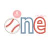 ONE Baseball Applique Design