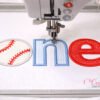 ONE Baseball Applique Design Logo 1