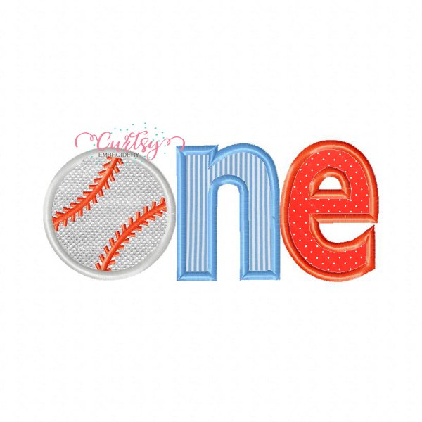 One Baseball Embroidery Design One Baseball Embroidery Design