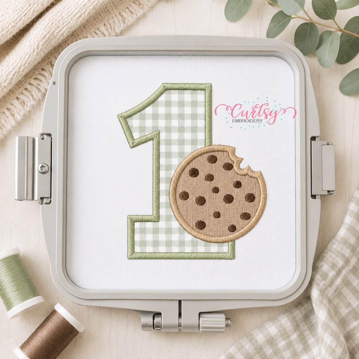 1st Birthday Cookie Applique Design _ Logo 3 1st Birthday Cookie Applique Design _ Logo 3