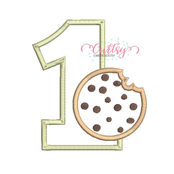 1st Birthday Cookie Applique Design _ Website 1st Birthday Cookie Applique Design _ Website