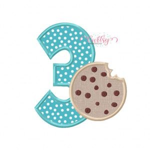 3rd Birthday Cookie Applique