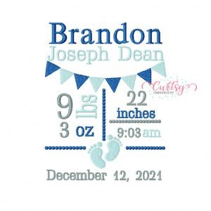New Baby Announcement Boy 01