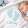 Baby Footprints Embroidery Design Lifestyle Image 1