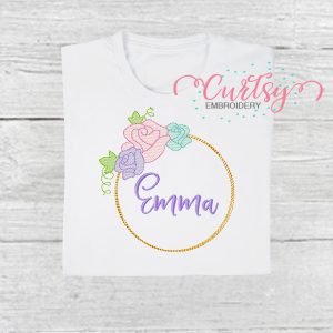 Floral Monogram Sketch Frame