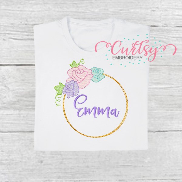 Floral Circle Sketch Frame Picture 1 Floral Circle Sketch Frame Picture 1