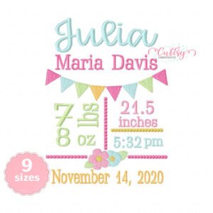 Flower Baby Announcement Design