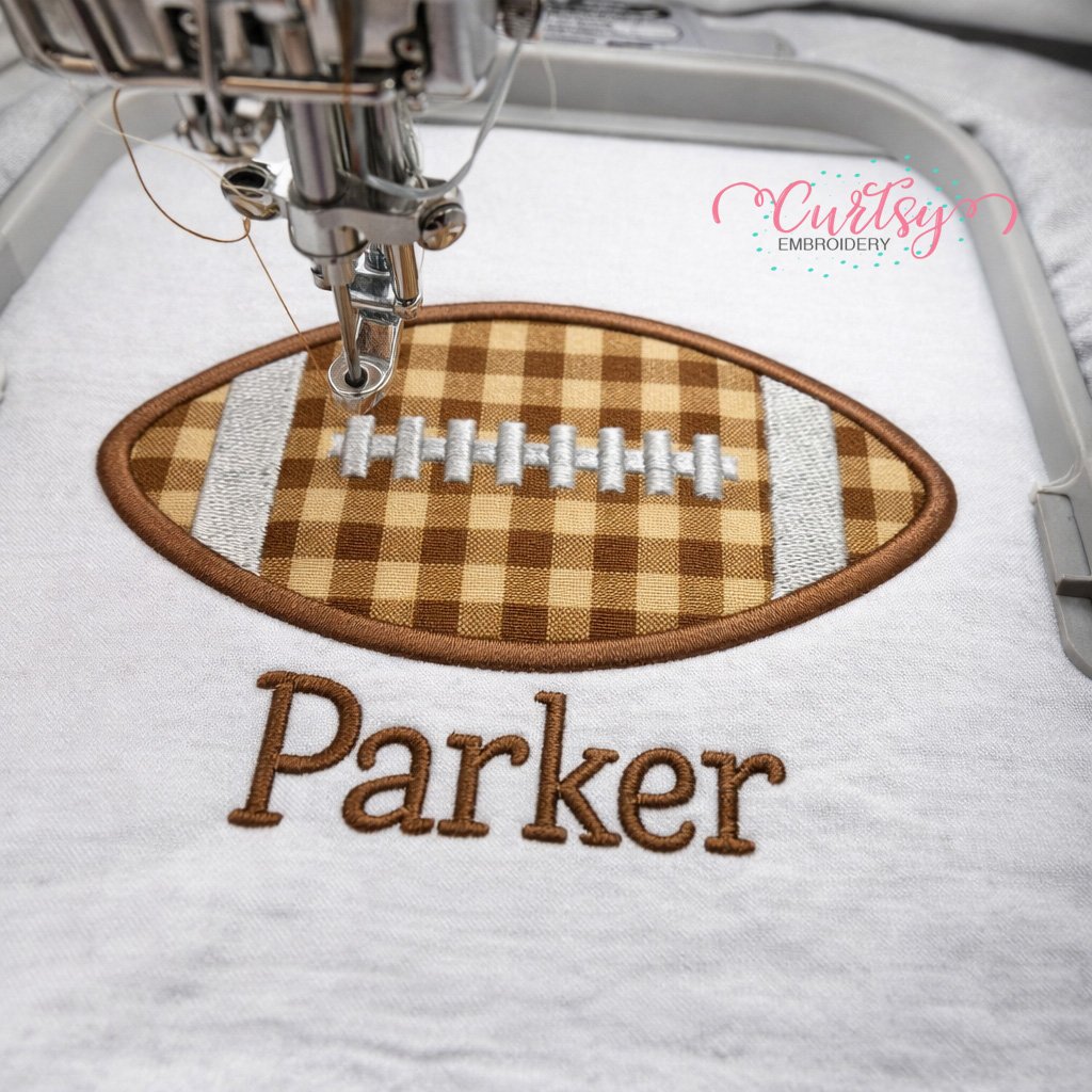 Football Applique Design _ Logo 3