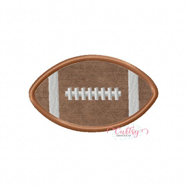 Football Applique Embroidery Design Football Applique Embroidery Design