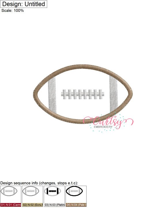 Football Applique MAP Football Applique MAP