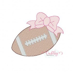 Football with Bow Sketch Fill