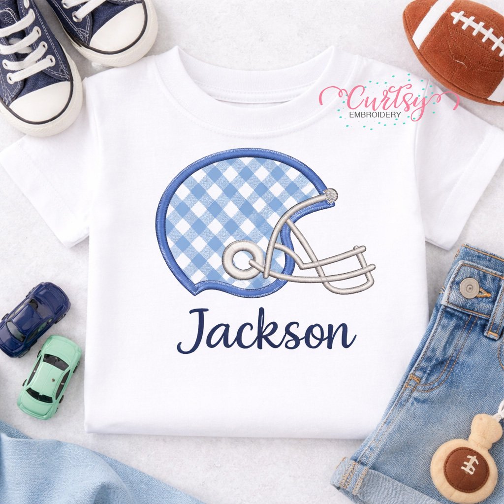 Football Helmet Applique Design _ Logo 1