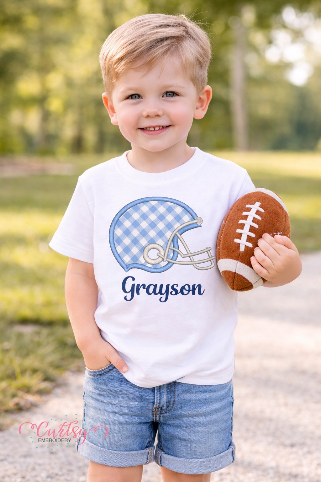 Football Helmet Applique Design _ Logo 2