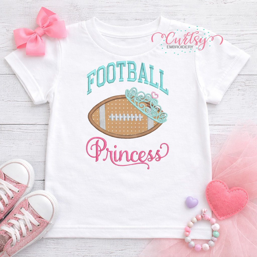 Football Princess Applique Design _ Logo 1