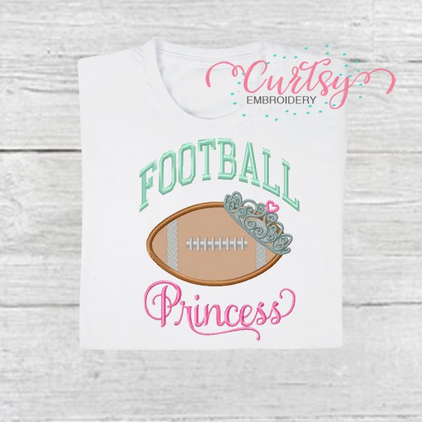 Football Princess Applique Picture 1 Football Princess Applique Picture 1