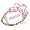Football with Bow Applique Embroidery Design _ Website 2