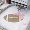 Football with Bow Quick Stitch Embroidery Design _ Logo 3