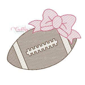 Football with Bow Sketch Fill