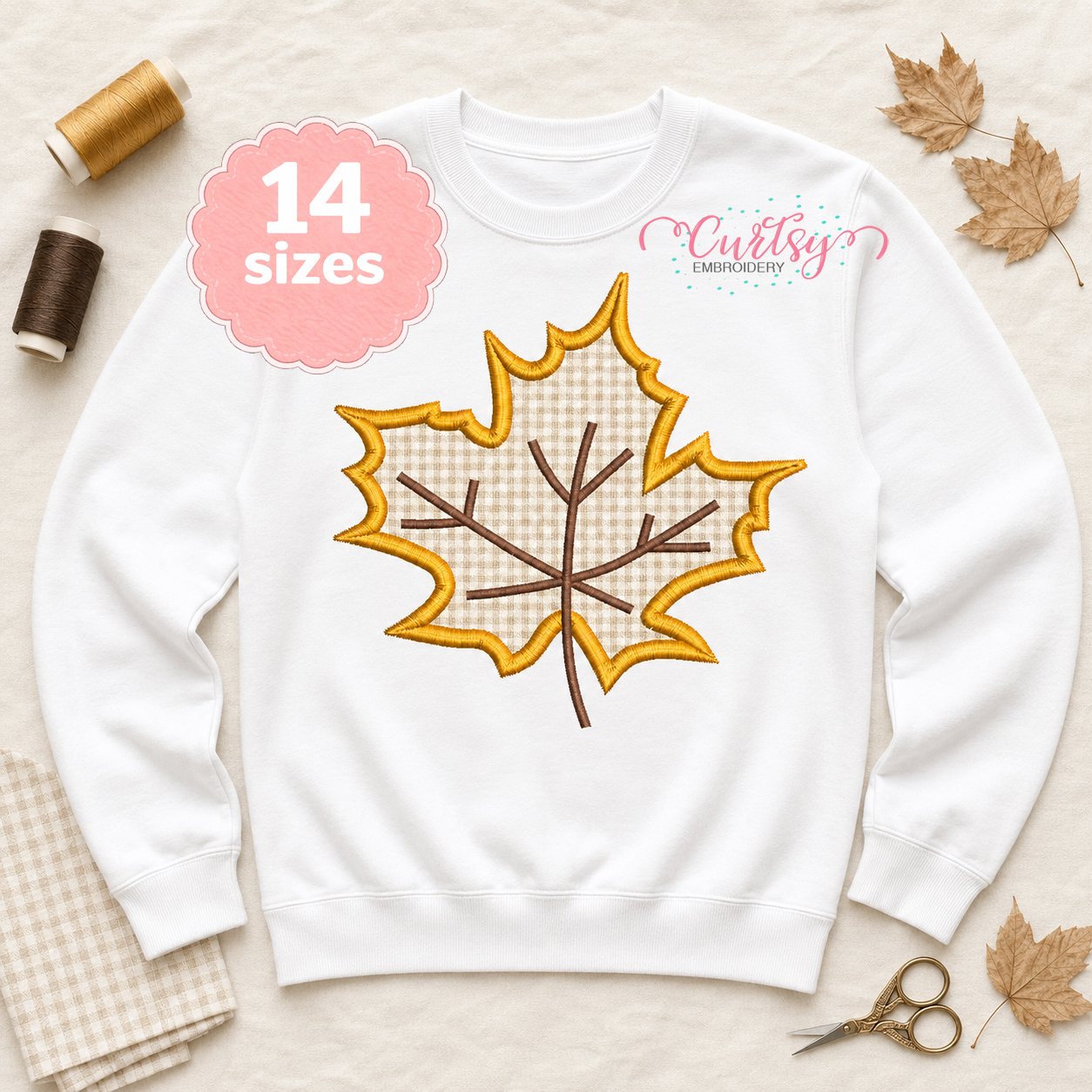 Fall Leaf Applique Design _ Logo 1 Fall Leaf Applique Design _ Logo 1