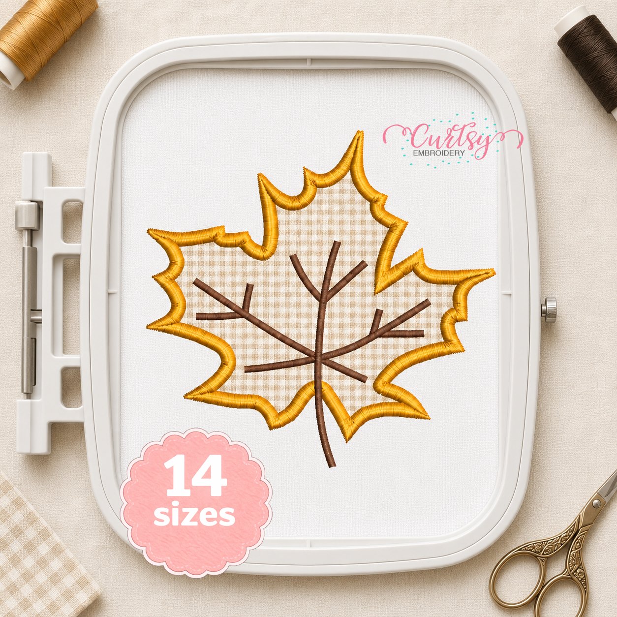 Fall Leaf Applique Design _ Logo 2 Fall Leaf Applique Design _ Logo 2