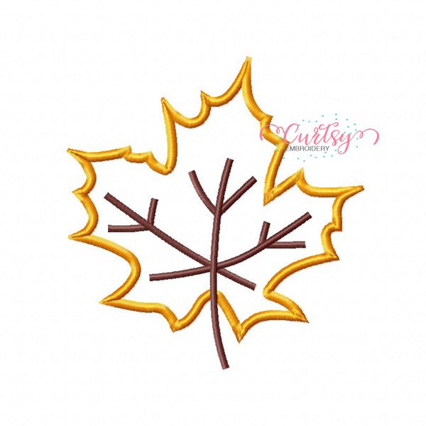 Fall Leaf Applique Design