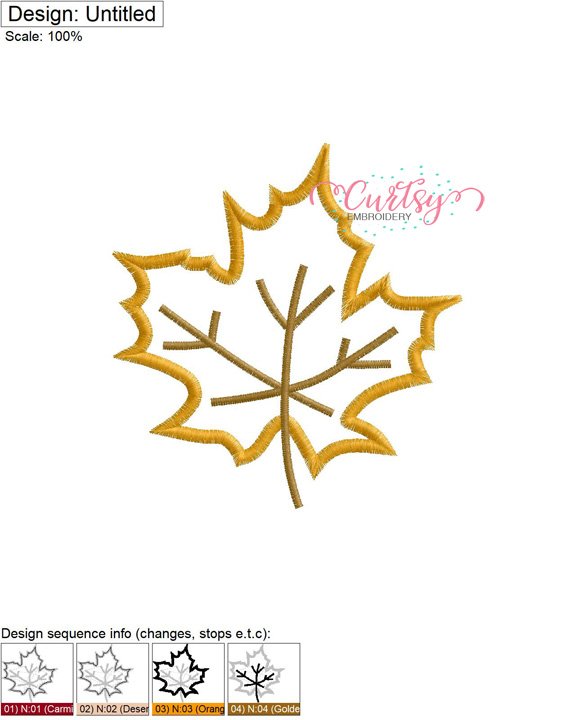 Fall Leaf Applique MAP