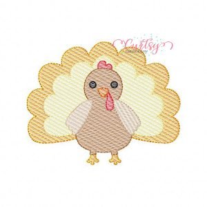 Sketch Turkey Embroidery Design