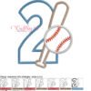 2 Bat and Ball Applique MAP