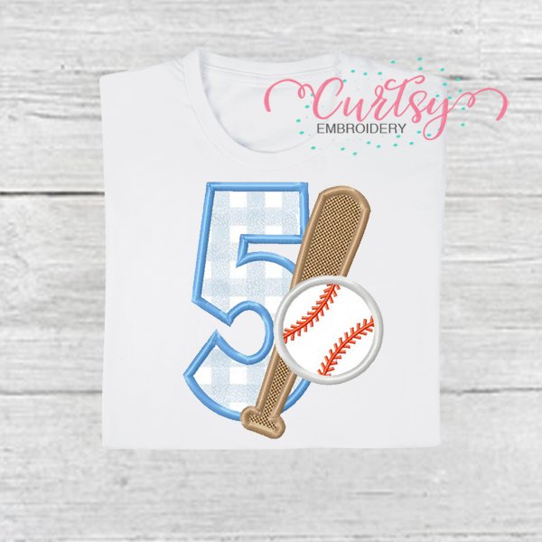 5 Baseball Bat Applique Design 5 Baseball Bat Applique Design