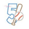 5 Bat and Ball Applique Design 5 Bat and Ball Applique Design