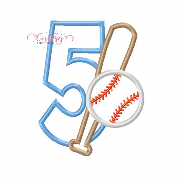 5 Bat and Ball Applique Design 5 Bat and Ball Applique Design