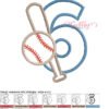 6 Bat and Ball Applique MAP 6 Bat and Ball Applique MAP