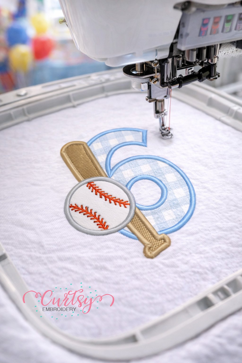 6th Birthday Baseball Birthday lifestyle logo 1