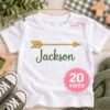 Simple arrow machine embroidery design on shirt
