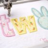 Bunny TWO Applique Design Logo 3