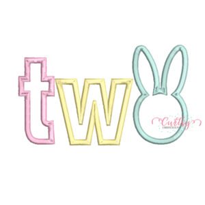 Bunny Two Applique Design