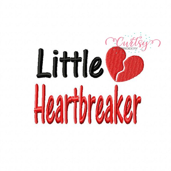 Little Heartbreaker Embroidery Design Little Heartbreaker Embroidery Design