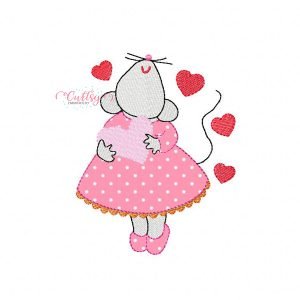 Valentine Mouse Applique