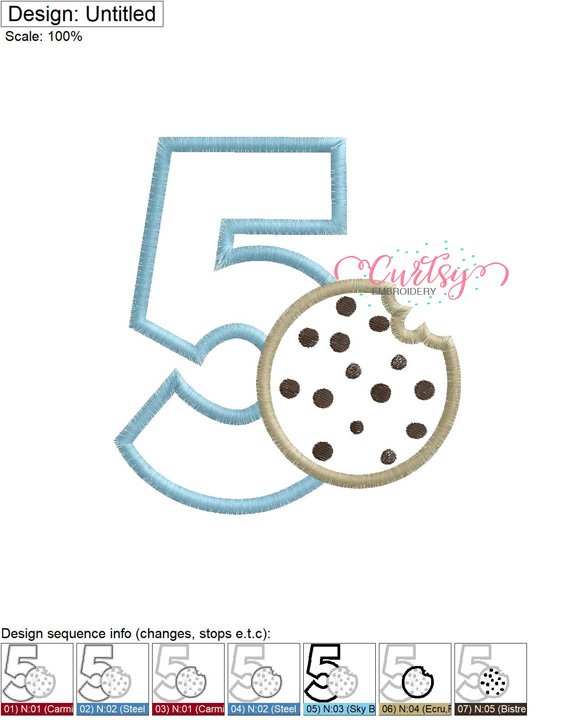 5 Cookie Applique MAP
