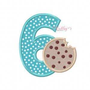 6th Birthday Cookie Applique