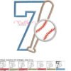 7 Bat and Ball Applique MAP 7 Bat and Ball Applique MAP
