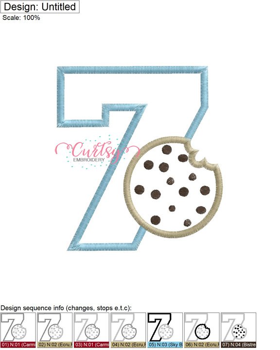 7 Cookie Applique MAP